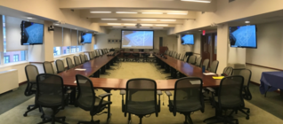Boardroom with equipment