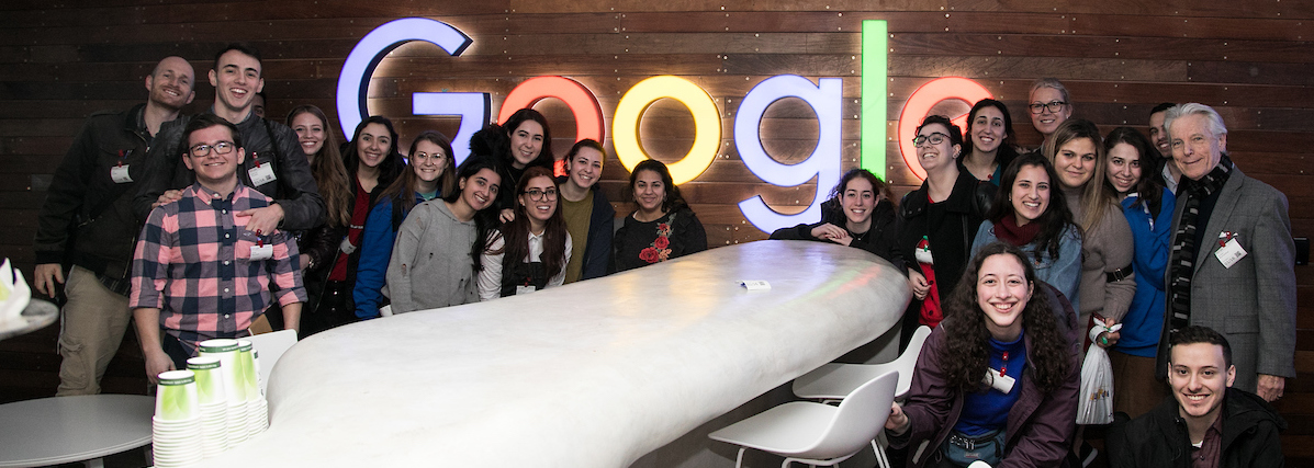 Students visiting Google headquarters in Israel