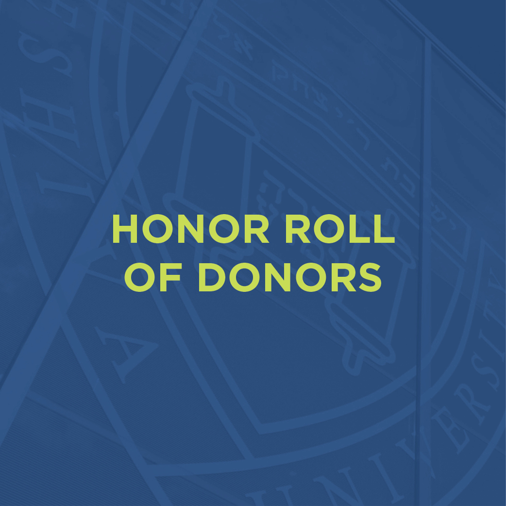 Honor Roll for of Donors