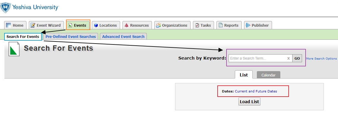 Event Search