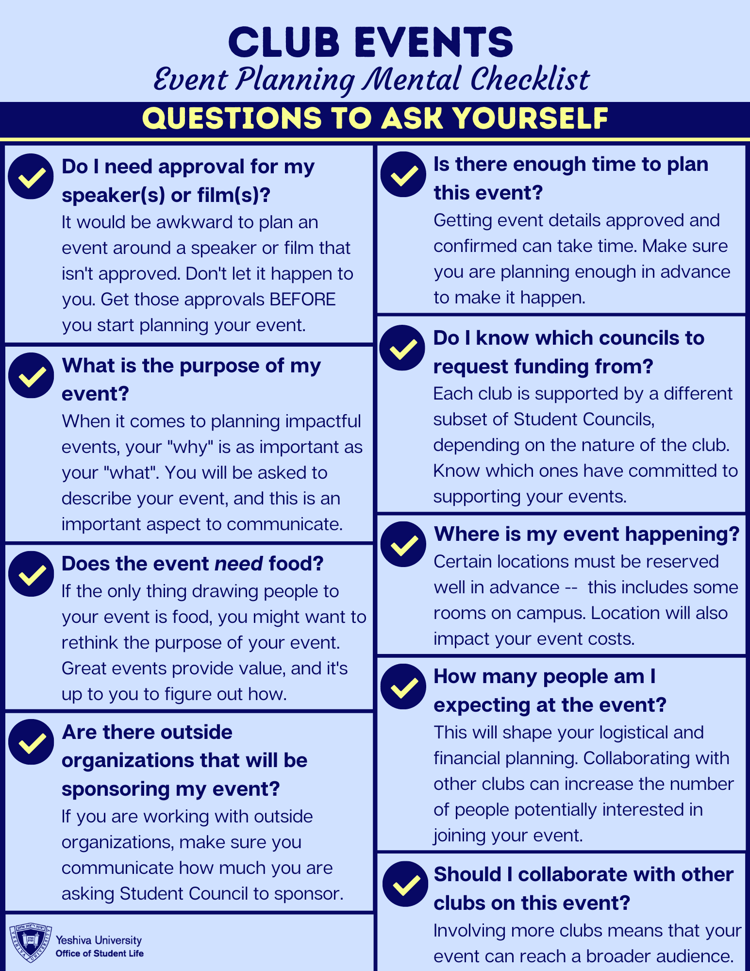 Questions to Ask Yourself While Planning Events