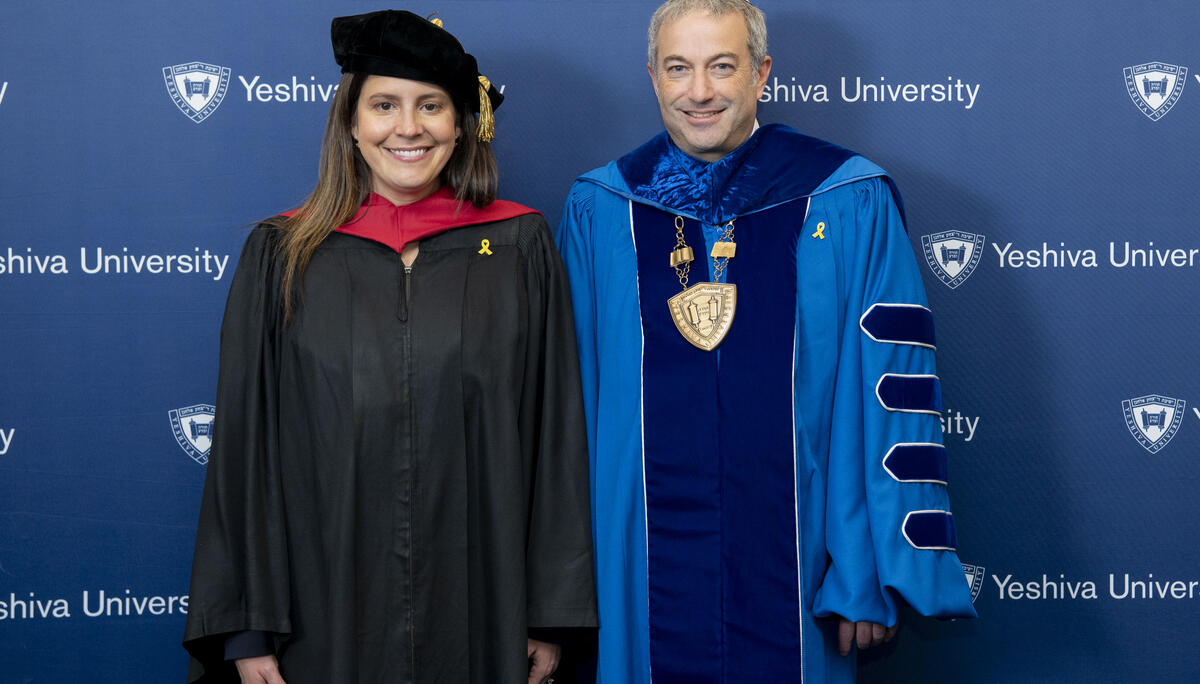 Rabbi Dr. Ari Berman will discuss the future of higher education with Rep. Elise Stefanik on April 22 at Yeshiva University. YU previously honored Rep. Stefanik with its Presidential Medallion for Global Leadership at its 2025 Commencement exercises, pictured above.