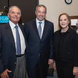 From left, Isaac Perlmutter, former Chairman and CEO of Marvel Entertainment; Rabbi Dr. Ari Berman, President of Yeshiva University; and Laura Perlmutter, Director, Laura and Isaac Perlmutter Foundation