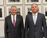 Shin Bet Director David Zini (right) meets Rabbi Dr. Ari Berman, President of YU.