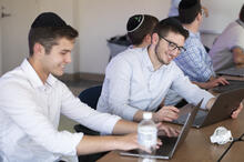 Classroom students on laptops