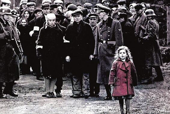 Schindler, girl in the red coat