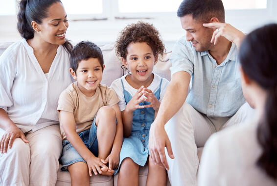 Shot of a family meeting with a therapist