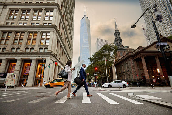NYC street pedestrians