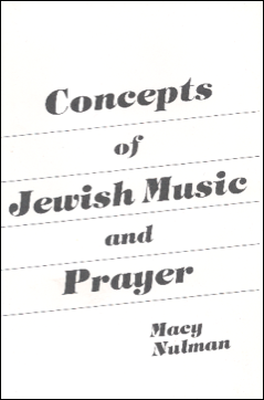 Concepts of Jewish Music and Prayer