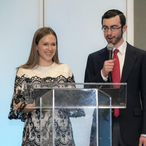 Akiva Poppers and Abigail Lerman