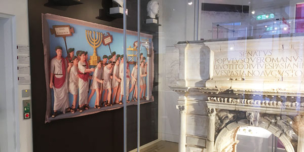 Arch of Titus on display in the Archäologisches Museum der Universität Münster