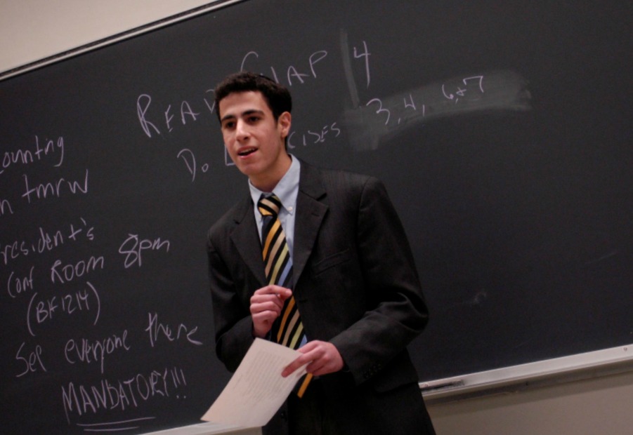 Rambam's Hananel Levy performs at the YUHSB Poetry Slam