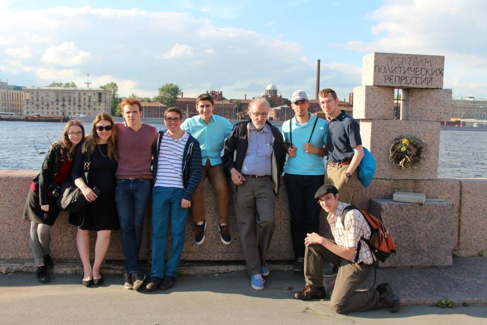 st petersburg students at political repression memorial