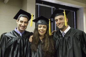 2014 graduates of the Israel Block Program, left to right: Amikam Schweber, Zvia Altar and Yehuda Ish Shalom