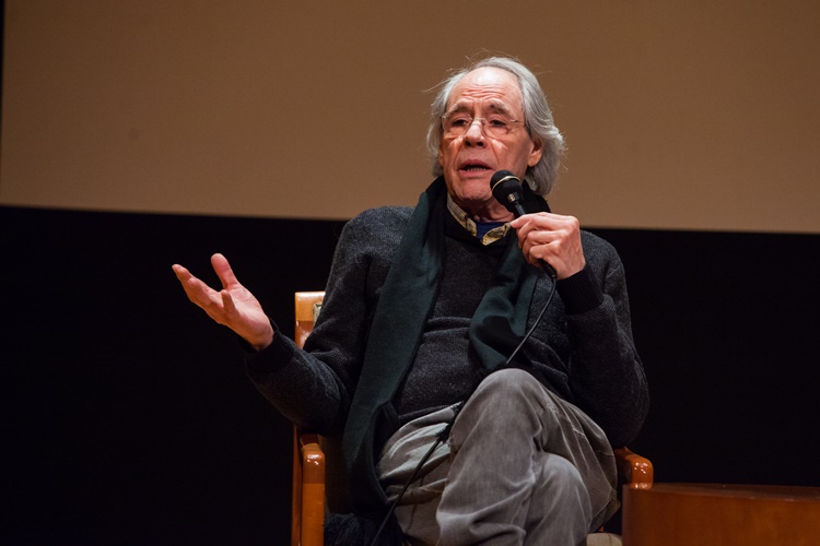 February 2, 2015 Q&A with Robert Klein (Actor, left), Lawrence Richards who conceived and wrote this film as well as a produced it and Mevlut Akkaya (Director, Producer of the film) following screening of the movie When Comedy Went to School at Yeshiva University Museum at 15 West 16th street.