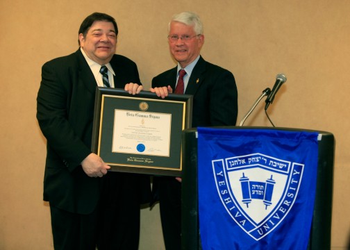 Professor Joel Hochman, left, with BGS Secrety and Treasurer Bernard Milano