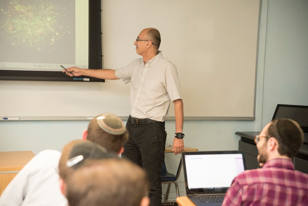 Professor Marian Gidea in his Network Science class