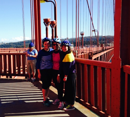 Students from the Palo Alto, California delegation at the Golden Gate Bridge