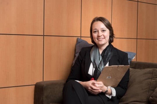 Kristina Dumas, a student in the Ferkauf Graduate School of Psychology, who will be graduating this semester