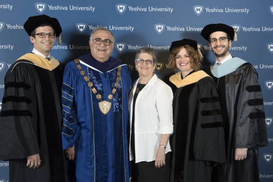 President Joel and his wife Esther, with their children Avery, Penny and Noam.