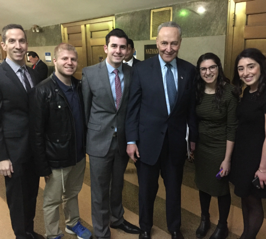 From left to right: Philip Goldfeder, assistant vice president for government affairs at YU, 