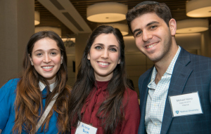 Alumni participants Mazal-Tov Amsellem ’16S, Nicole Bock ’16S, and Michael Heino ’13YC