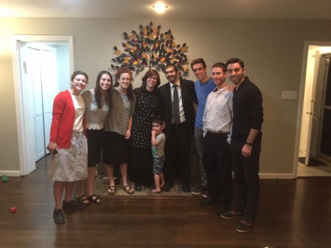 Torah Tours participants with their hosts in x, y