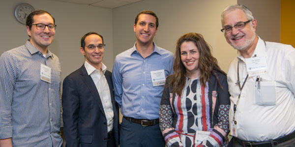 (l-r) Eli Hamburger, Laizer Kornwasser, Dani Eckstein, Bathsheva Goldstein and Zvi Weiss
