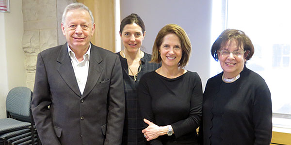 (l-r): Mordecai Paldiel; Sarah Bostein; Lynn Novick; Tova Rosenberg