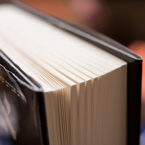 Book open showing edges of pages