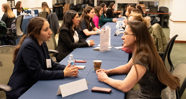 Mentors and mentees meet.