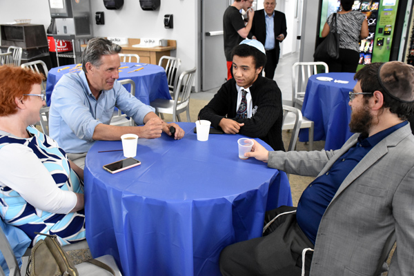 (l-r): Joanne Harris, John O’Malley, Kyle Harris and Rabbi Avi Utler