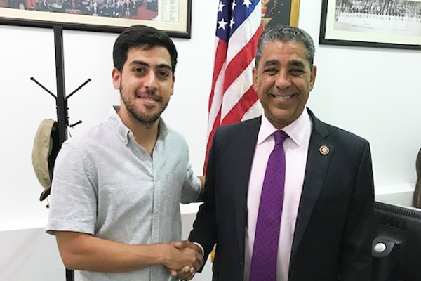 (l-r): Aharon Benchimol and Rep. Adriano Espaillat