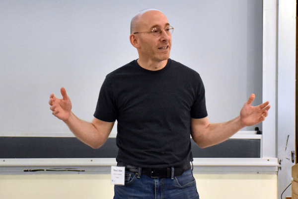 Mitch Cohen speaking to students