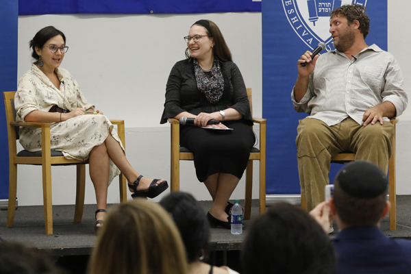 (l-r): Bari Weiss, Sivan Rahav Meir and Liel Liebovitz