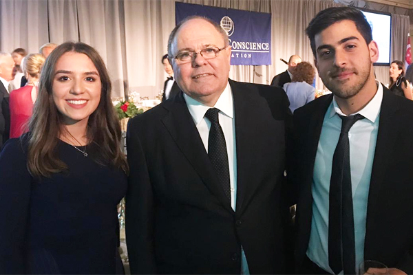 (l-r): Elisheva Kohn, Consul General Dani Dayan, Aharon Benchimol