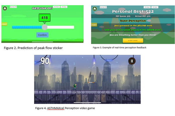 Images from the ASTHMAXcel Perception app