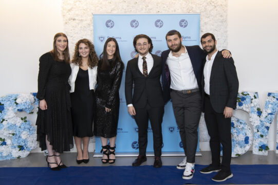 The Sy Syms Student Council and organizers of the event (L-R): Miriam Sternberg, Mila Krugman, Yael Levy, Yoel Halbert, Ezra Emerson, Moshe Benhamu