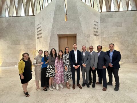 Yeshiva University students and staff attend a conference in the UAE