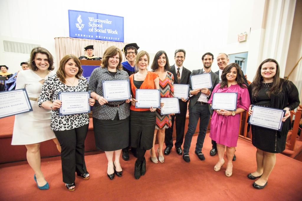 Several students graduating from Wurzweiler School of Social Work's Certificate in Jewish Philanthropy