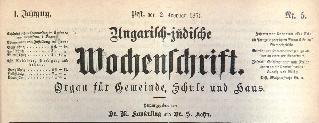 Ungarisch-judische Wochenschrift 2